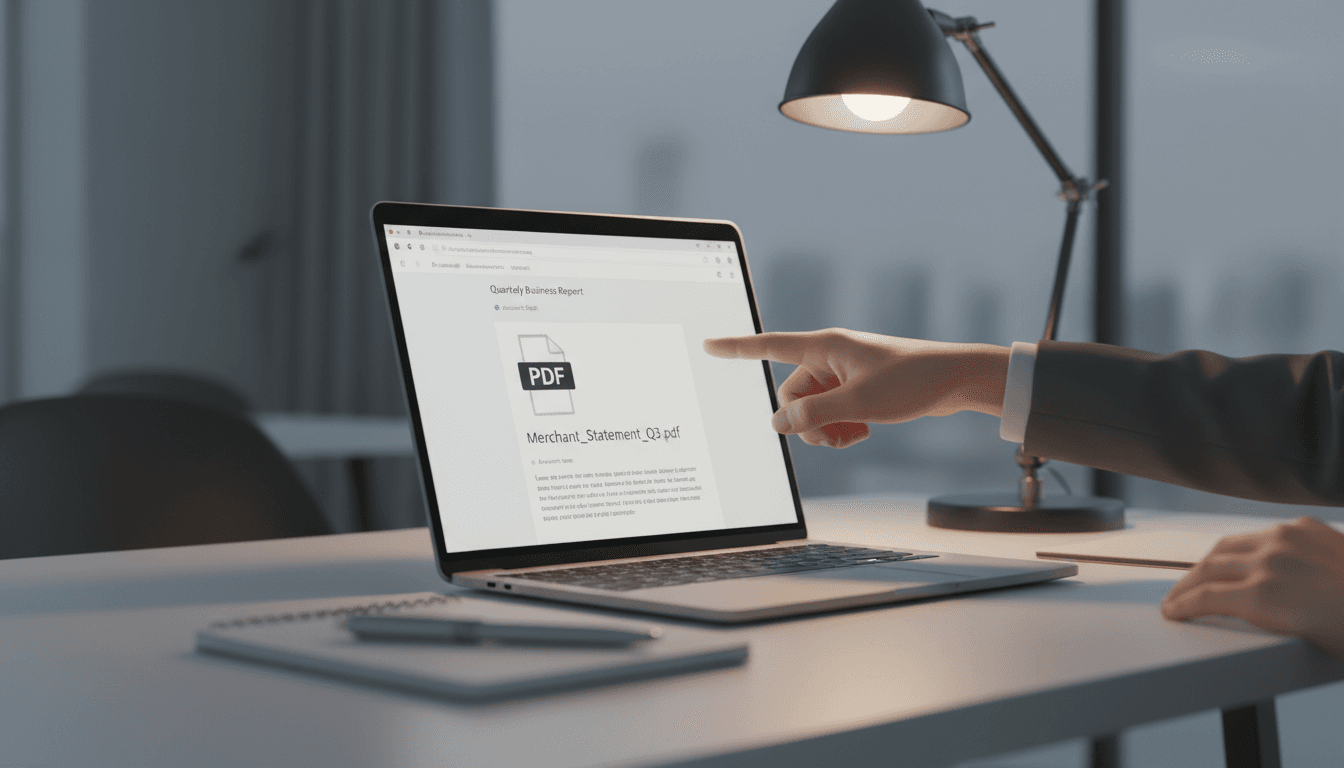 Uploading a merchant statement via email